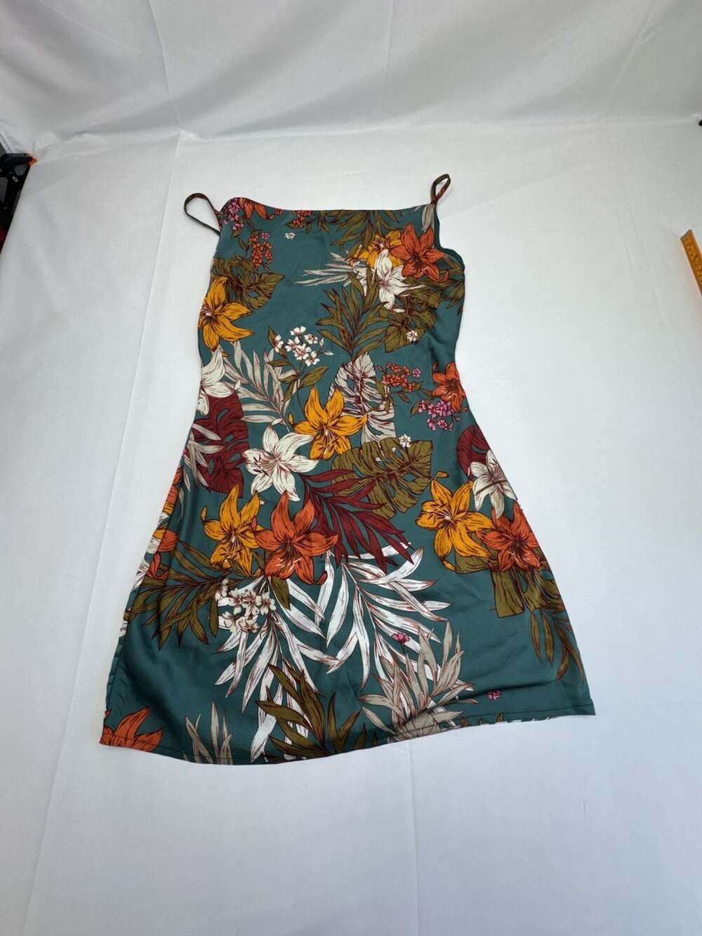 SHEIN Tropical Print Cami Mini Slip Dress